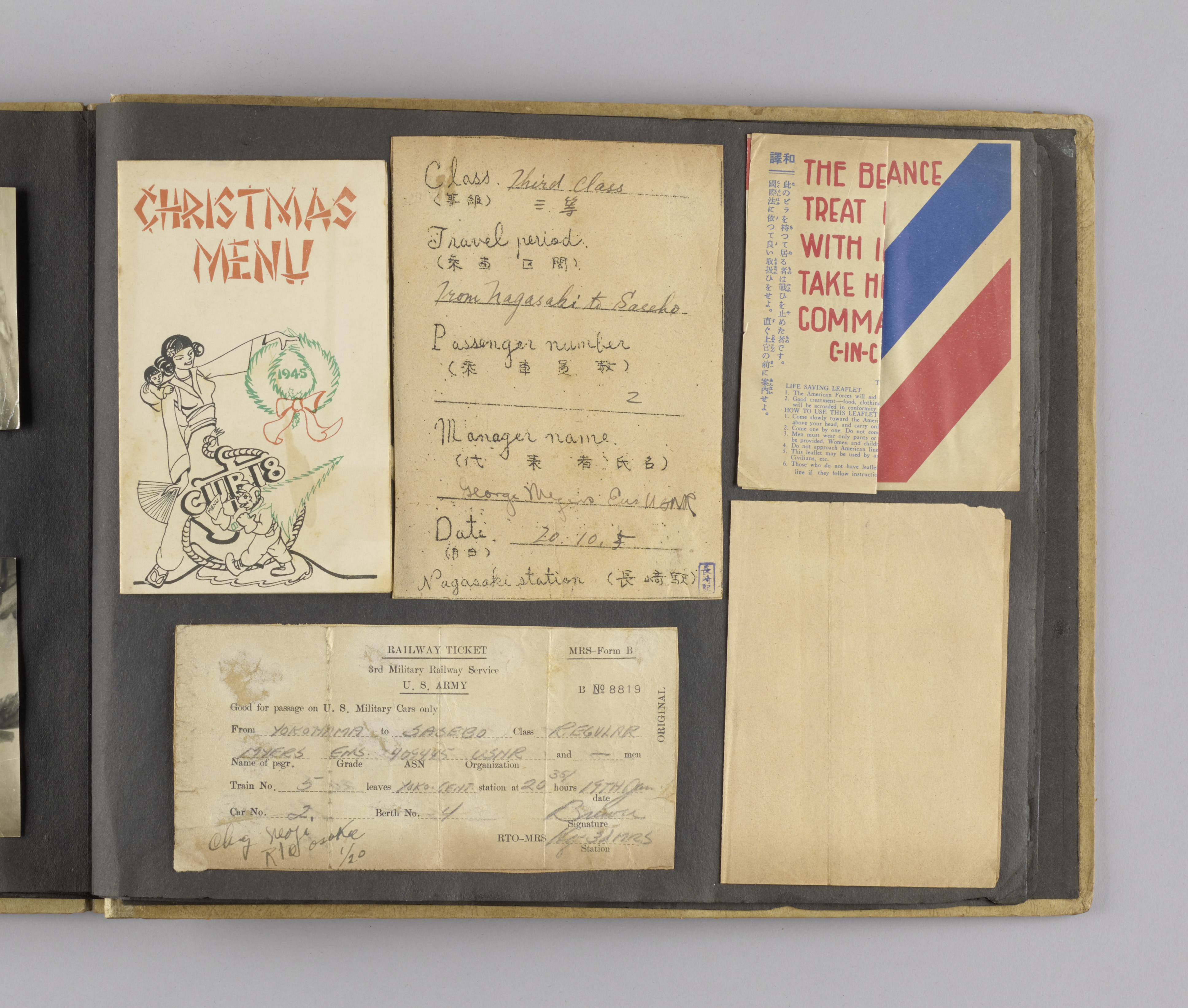 US Navy postal officer’s album page 33