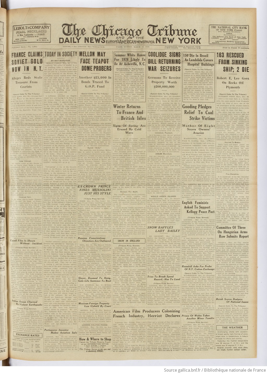 The Chicago tribune and the Daily news, New York