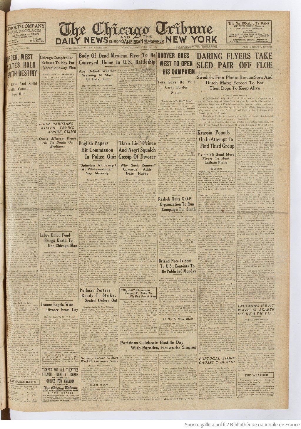 The Chicago tribune and the Daily news, New York