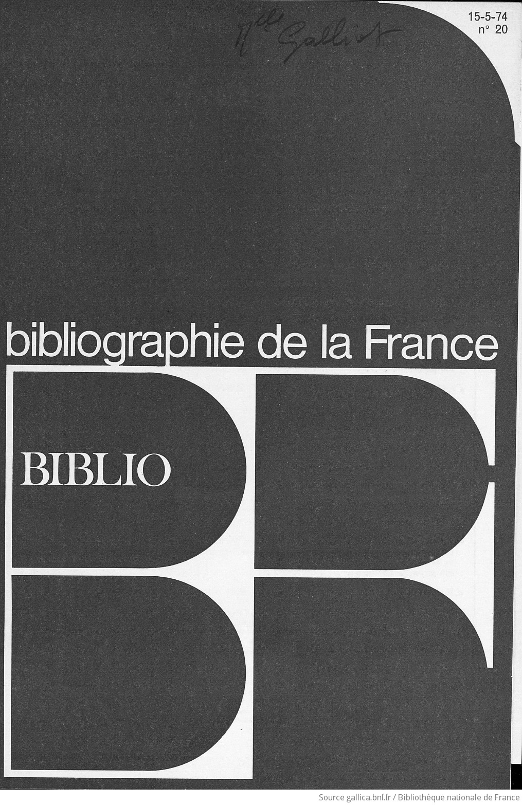 Bibliographie de la France, Biblio: journal officiel de la librairie