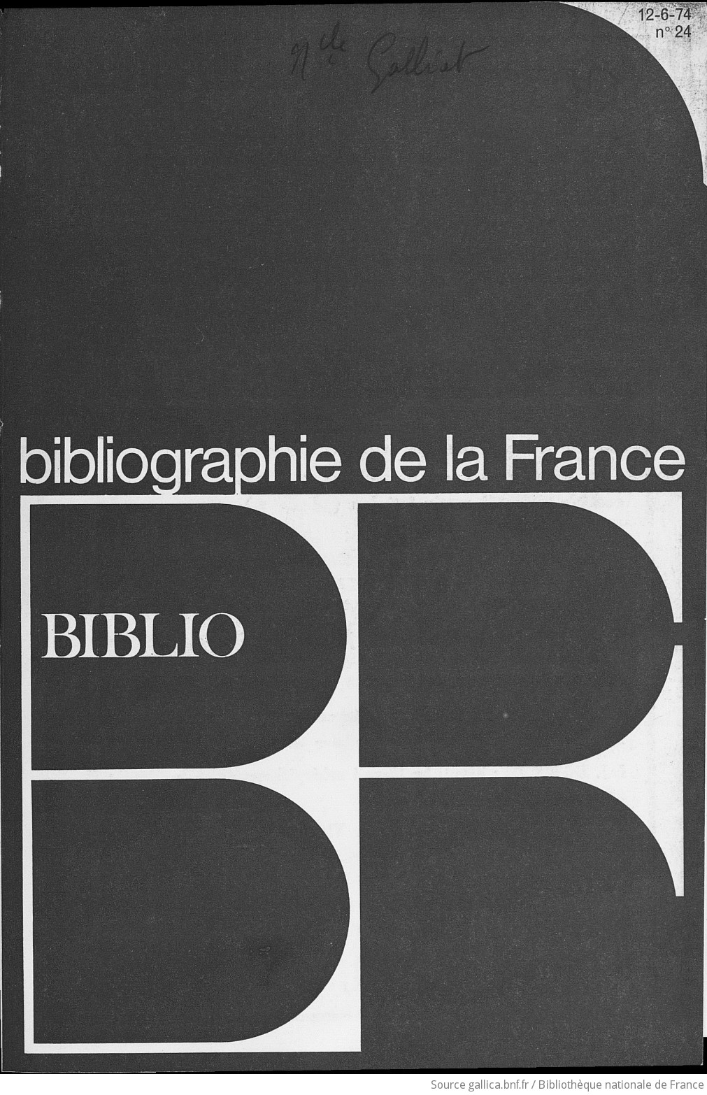 Bibliographie de la France, Biblio: journal officiel de la librairie
