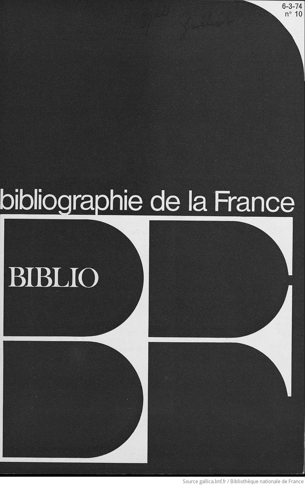 Bibliographie de la France, Biblio: journal officiel de la librairie