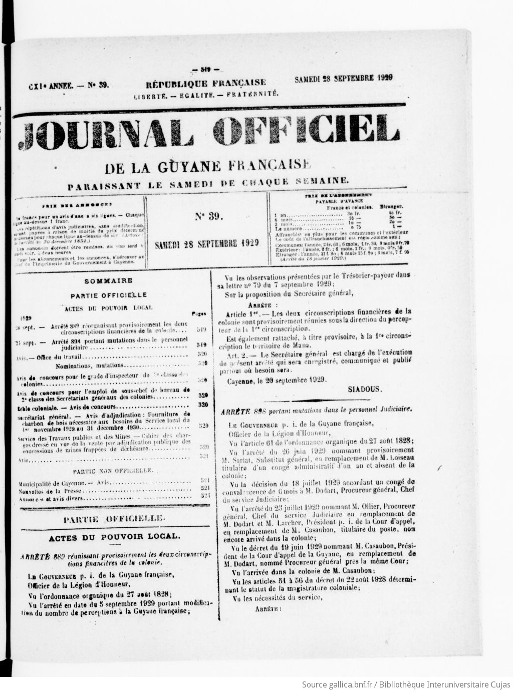 Journal officiel de la Guyane française