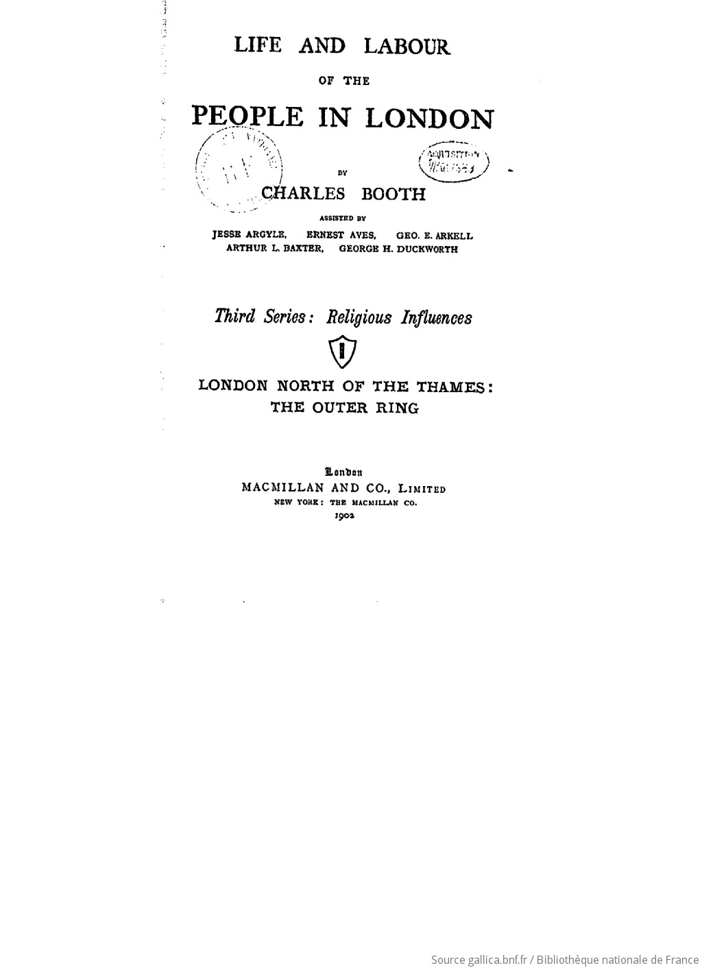 Life and labour of the people in London.... 10 / by Charles Booth