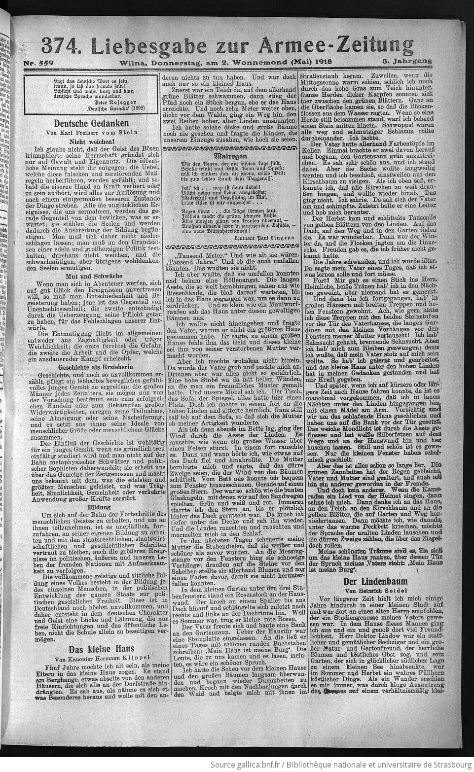 Zeitung der 10. Armee: Organ des Soldatenrates