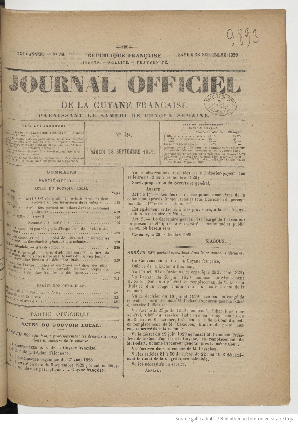 Journal officiel de la Guyane française
